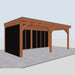 Douglas Overkapping Milano Zwart - 605x335cm - linkerzijaanzicht