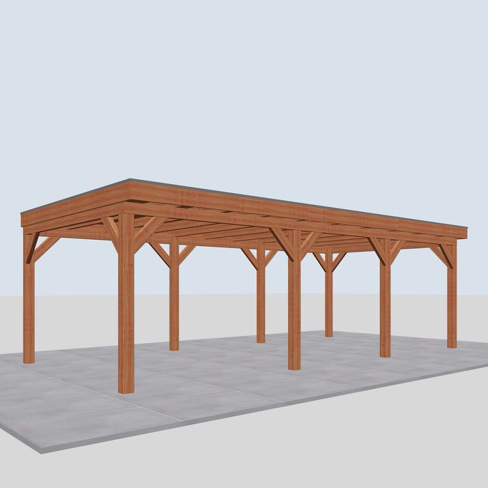 Douglas Overkapping Novi Classic - 790x395cm - linkerzijaanzicht