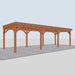 Douglas Overkapping Pasero Classic - 895x335cm - linkerzijaanzicht