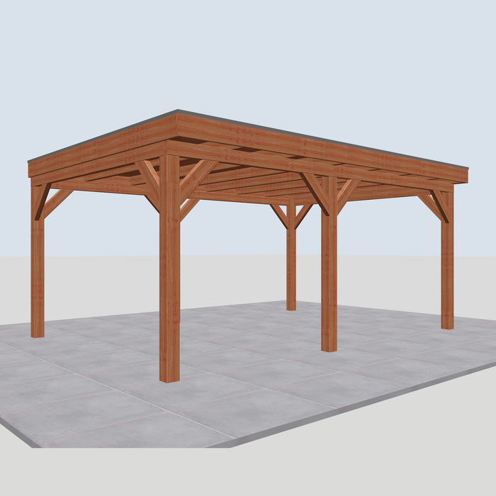 Douglas Overkapping Sann Classic - 550x395cm - linkerzijaanzicht