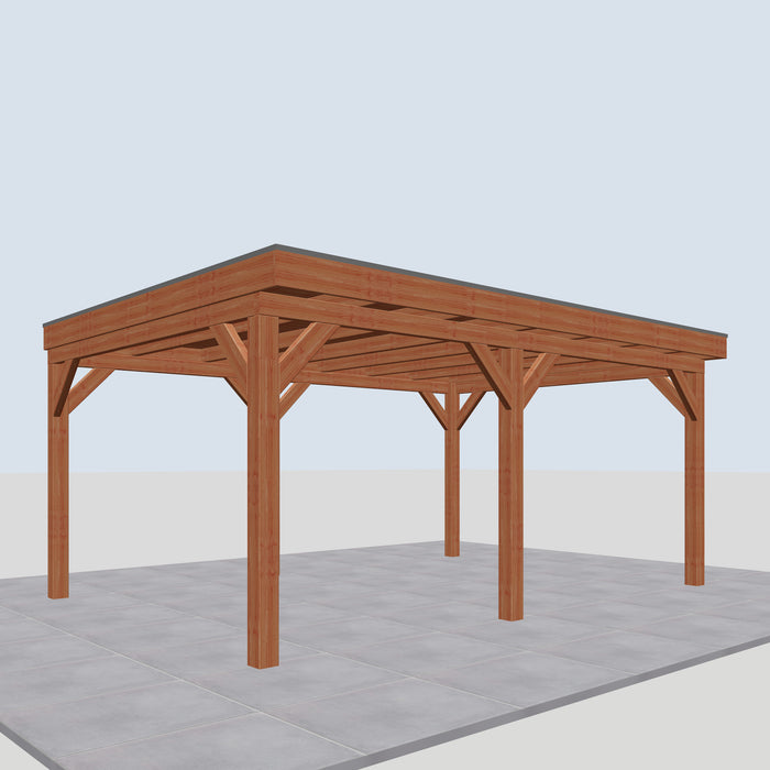 Douglas Overkapping Sann Classic - 550x395cm - linkerzijaanzicht