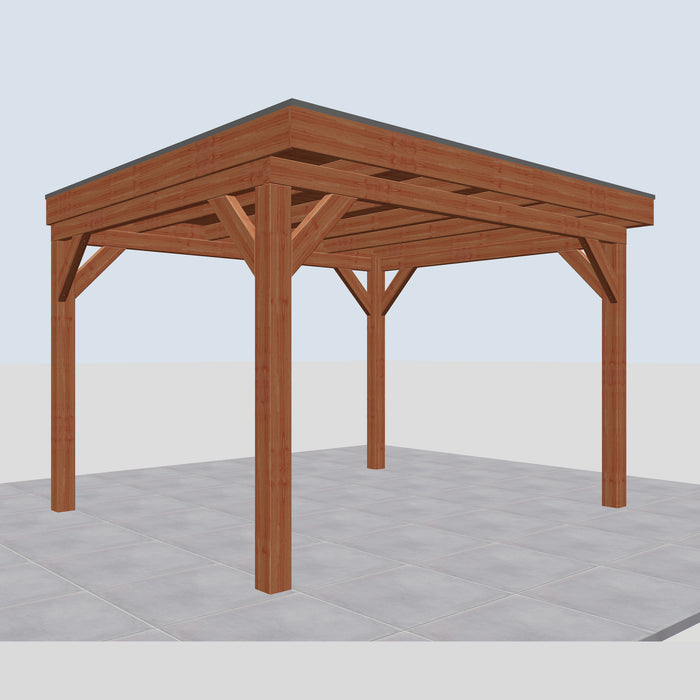 Douglas Overkapping Torino Classic - 380x335cm - linkerzijaanzicht