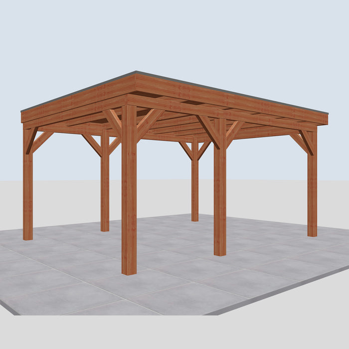 Douglas Overkapping Vada Classic - 490x395cm - linkerzijaanzicht