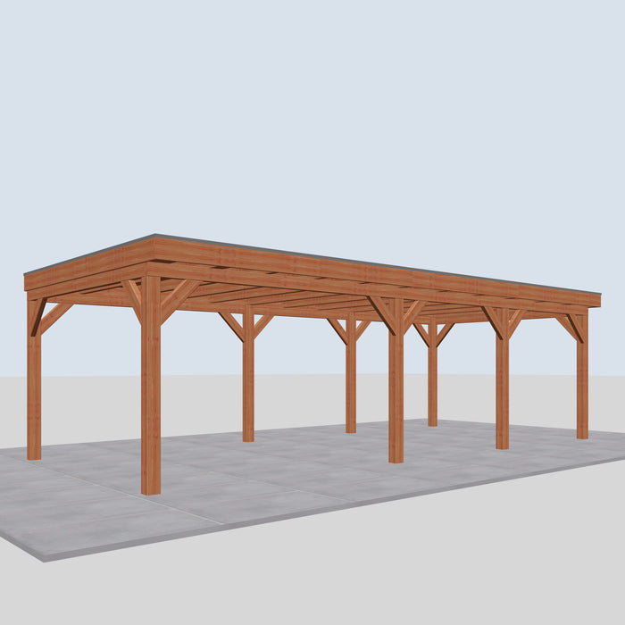 Douglas Overkapping Vico Classic - 855x395cm - linkerzijaanzicht