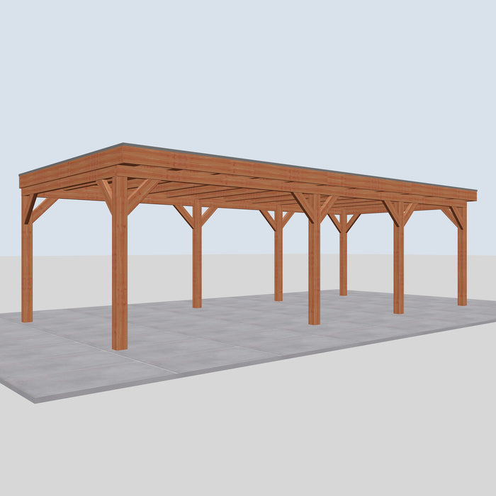 Douglas Overkapping Vico Classic - 855x395cm - linkerzijaanzicht