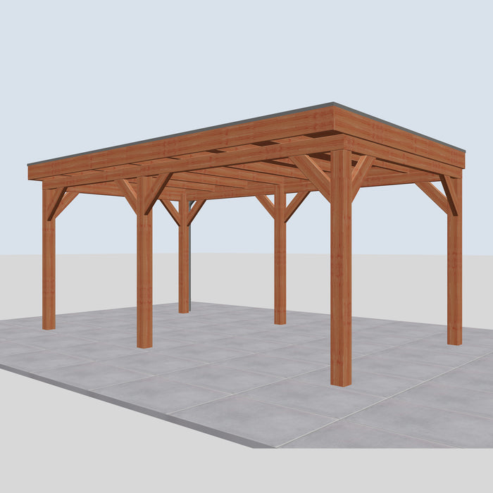 Douglas Overkapping Calabri Classic - 550x335cm - rechterzijaanzicht