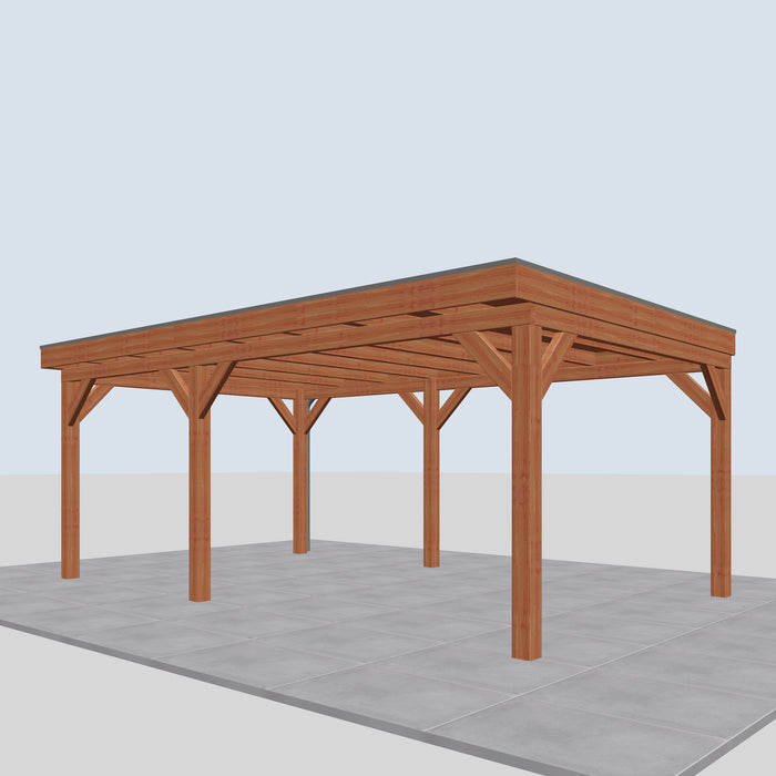 Douglas Overkapping Castel Classic - 615x395cm - rechterzijaanzicht