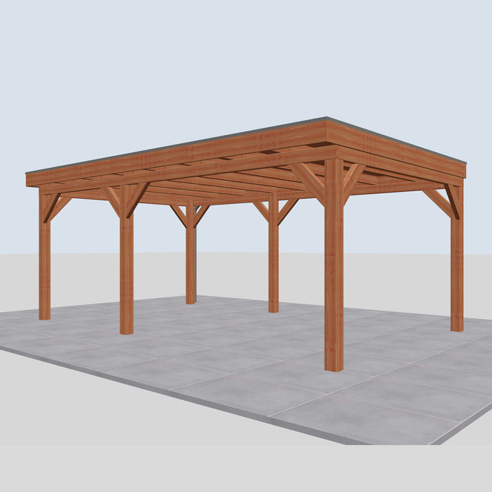 Douglas Overkapping Castel Classic - 615x395cm - rechterzijaanzicht