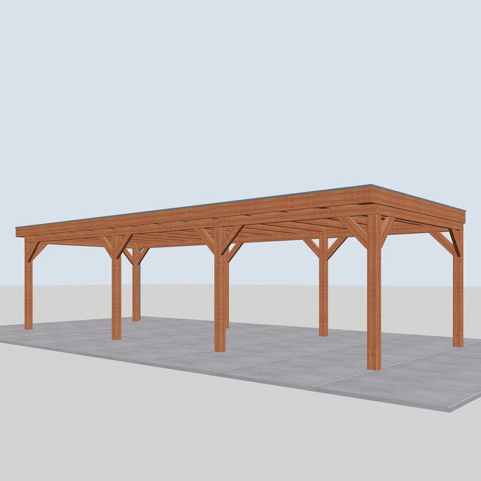 Douglas Overkapping Cima Classic - 960x395cm - rechterzijaanzicht