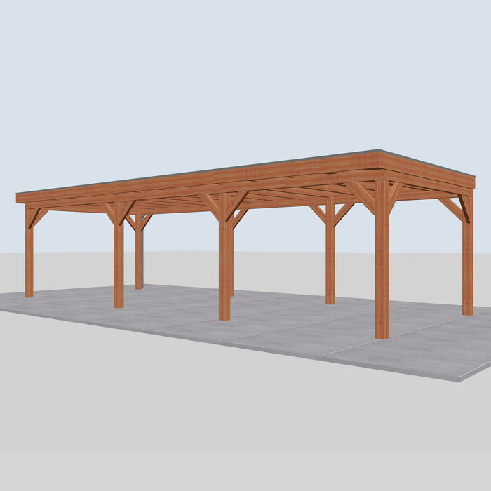 Douglas Overkapping Cima Classic - 960x395cm - rechterzijaanzicht