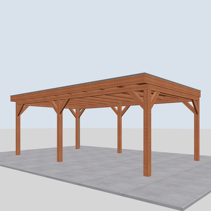 Douglas Overkapping Cino Classic - 670x395cm - rechterzijaanzicht