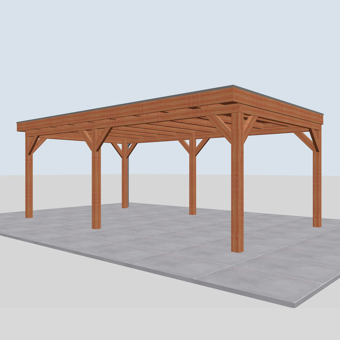 Douglas Overkapping Cino Classic - 670x395cm - rechterzijaanzicht