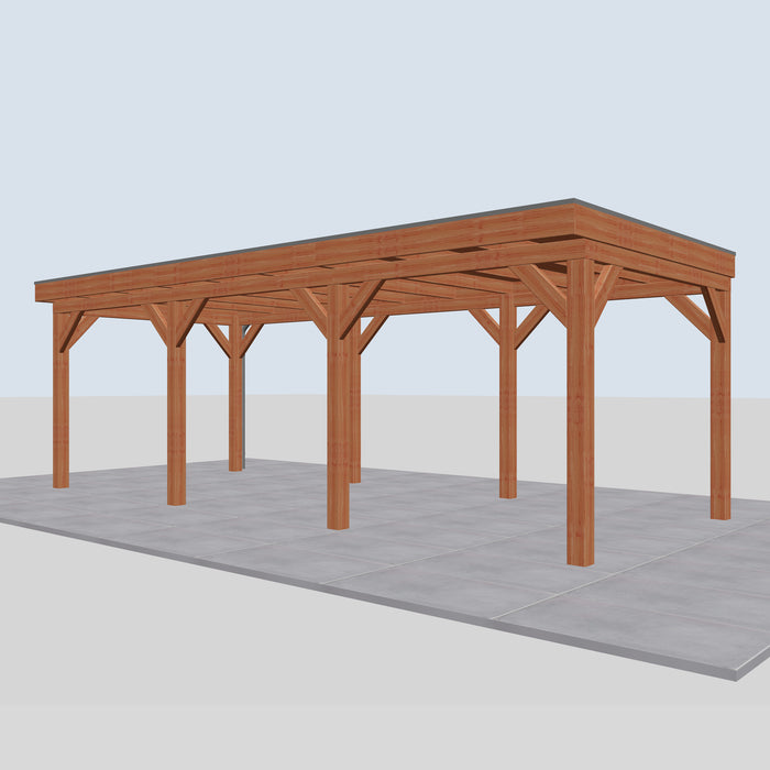 Douglas Overkapping Como Classic - 740x335cm - rechterzijaanzicht
