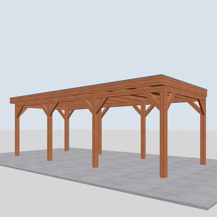 Douglas Overkapping Como Classic - 740x335cm - rechterzijaanzicht