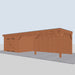Douglas Overkapping Fermo - 960x335cm - rechterzijaanzicht