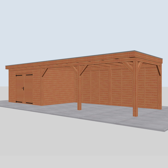 Douglas Overkapping Fermo - 960x335cm - rechterzijaanzicht