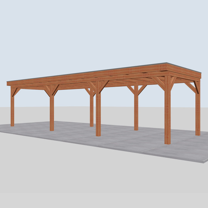 Douglas Overkapping Fermo Classic - 960x335cm - rechterzijaanzicht