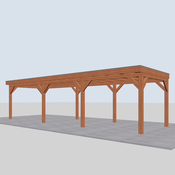 Douglas Overkapping Fermo Classic - 960x335cm - rechterzijaanzicht