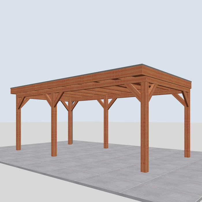 Douglas Overkapping Lermo Classic - 615x335cm - rechterzijaanzicht