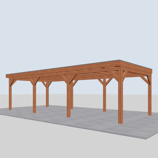 Douglas Overkapping Levo Classic - 895x395cm - rechterzijaanzicht
