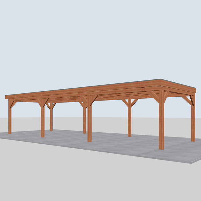 Douglas Overkapping Mila Classic - 1090x395cm - rechterzijaanzicht