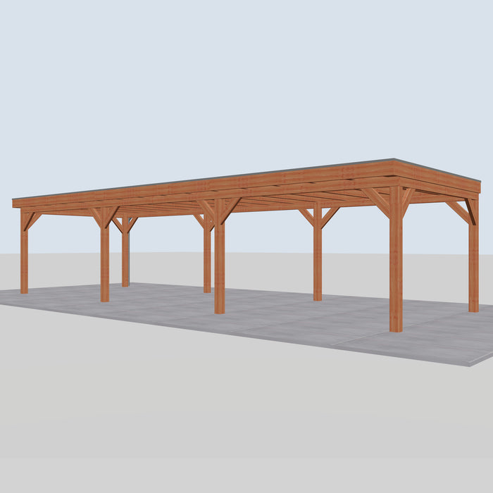 Douglas Overkapping Mila Classic - 1090x395cm - rechterzijaanzicht