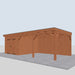 Douglas Overkapping Novi - 790x395cm - rechterzijaanzicht
