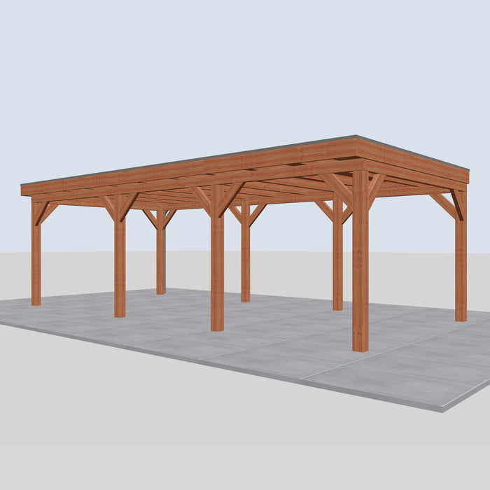 Douglas Overkapping Novi Classic - 790x395cm - rechterzijaanzicht