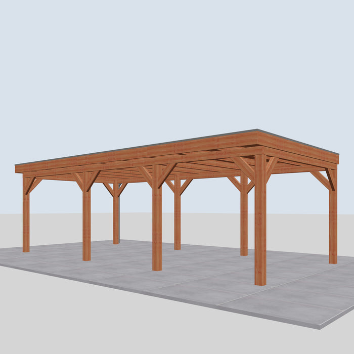 Douglas Overkapping Novi Classic - 790x395cm - rechterzijaanzicht