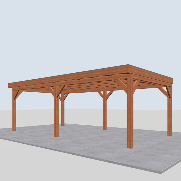 Douglas Overkapping Riva Classic - 735x395cm - rechterzijaanzicht