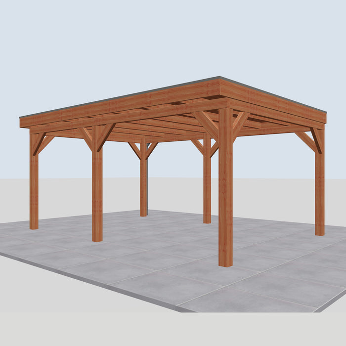 Douglas Overkapping Sann Classic - 550x395cm - rechterzijaanzicht