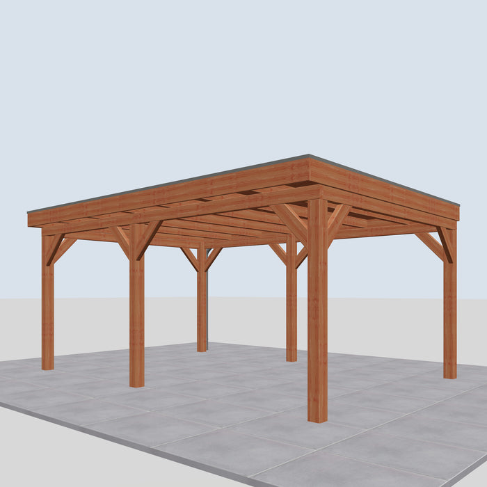 Douglas Overkapping Sann Classic - 550x395cm - rechterzijaanzicht