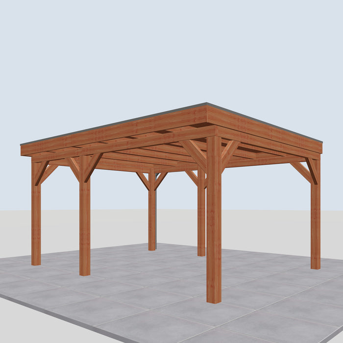 Douglas Overkapping Vada Classic - 490x395cm - rechterzijaanzicht