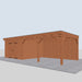 Douglas Overkapping Vico - 855x395cm - rechterzijaanzicht