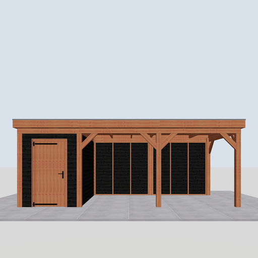 Douglas Overkapping Arezzo Zwart - 675x335cm - vooraanzicht