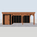 Douglas Overkapping Arezzo Zwart - 675x335cm - vooraanzicht