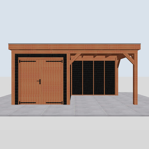 Douglas Overkapping Calabri Zwart - 550x335cm - vooraanzicht
