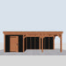 Douglas Overkapping Como Zwart - 740x335cm - vooraanzicht