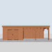 Douglas Overkapping Flori - 855x335cm - vooraanzicht