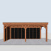 Douglas Overkapping Milano Zwart - 605x335cm - vooraanzicht