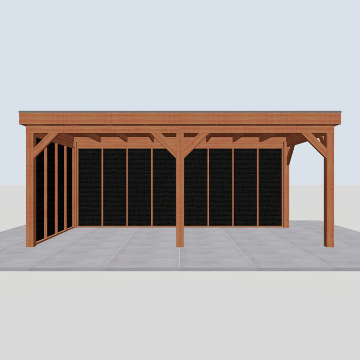 Douglas Overkapping Milano Zwart - 605x335cm - vooraanzicht
