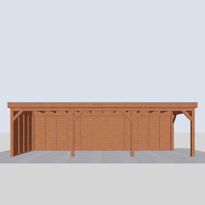Douglas Overkapping Pasero - 895x335cm - vooraanzicht