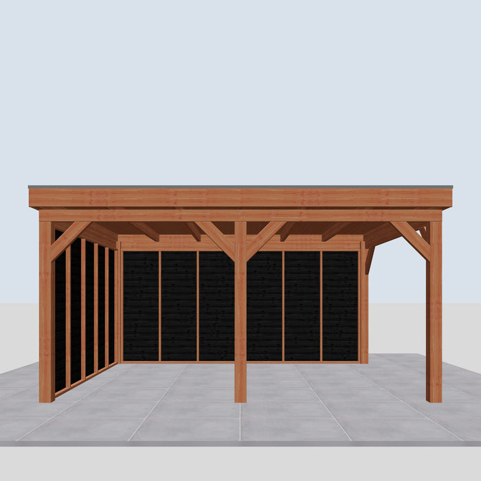 Douglas Overkapping Pietro Zwart - 500x395cm - vooraanzicht