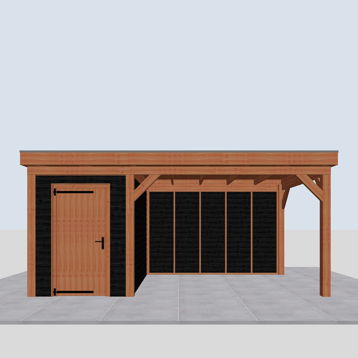 Douglas Overkapping Sorrento Zwart - 555x335cm - vooraanzicht