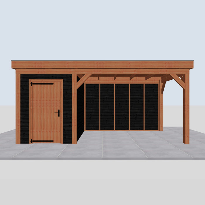 Douglas Overkapping Sorrento Zwart - 555x335cm - vooraanzicht