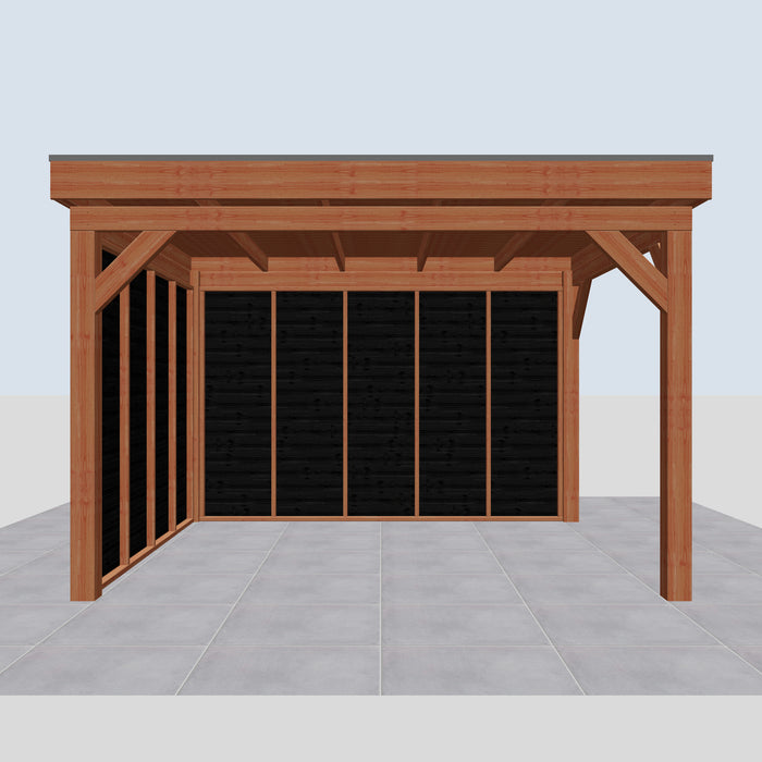 Douglas Overkapping Torino Zwart - 380x335cm - vooraanzicht
