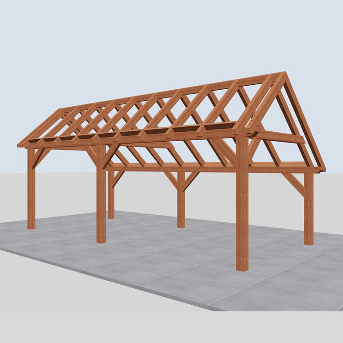 Douglas Kapschuur Landelijk - 700x305cm - Volledig op Maat - rechterzijaanzicht