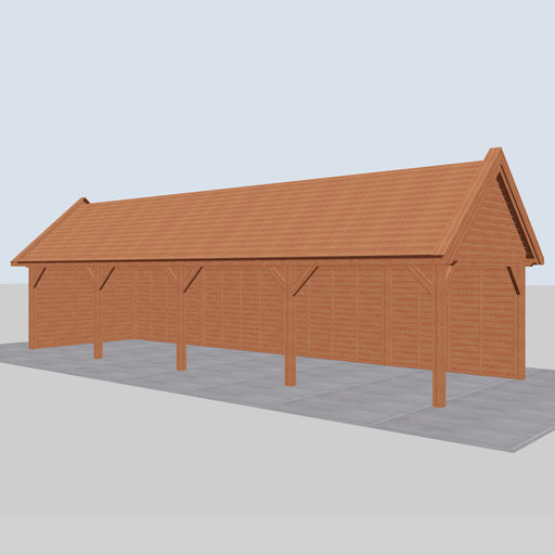 Douglas Zadeldak Landelijk - 1220x370cm - Volledig op Maat - rechterzijaanzicht