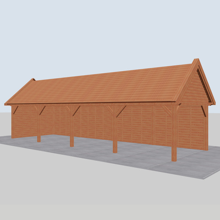 Douglas Zadeldak Landelijk - 1220x370cm - Volledig op Maat - rechterzijaanzicht