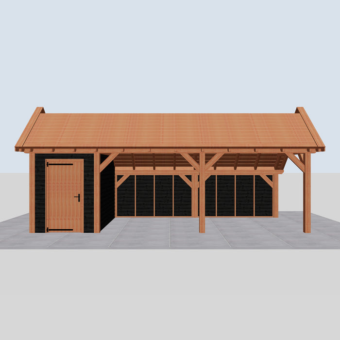 Douglas Kapschuur Landelijk Zwart - 815x305cm - Volledig op Maat - vooraanzicht